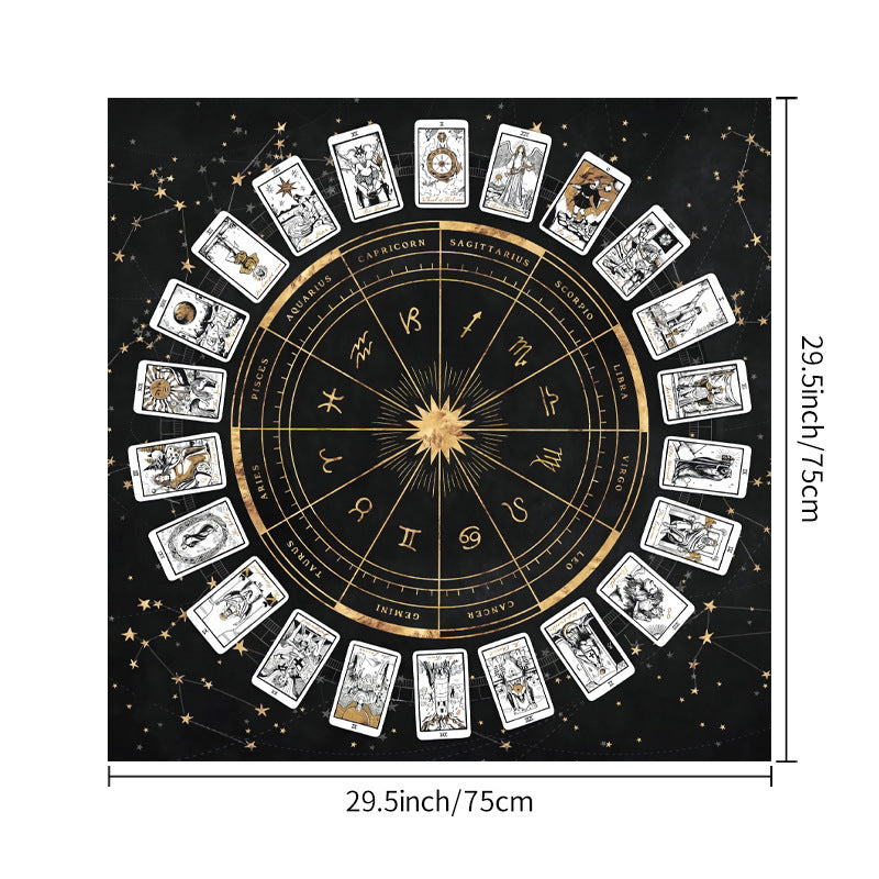 Tarot Reading Cloth - Moon Phase Mandala