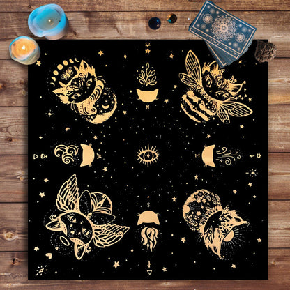 Tarot Reading Cloth - Moon Phase Mandala