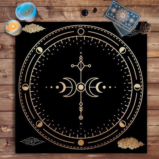 Tarot Reading Cloth - Moon Phase Mandala