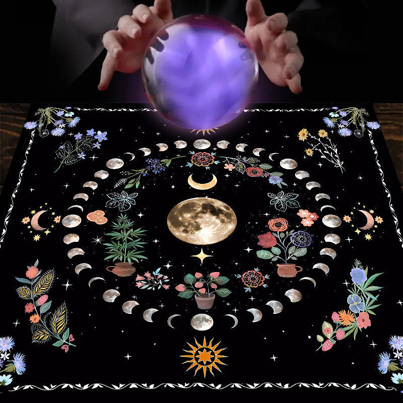 Tarot Reading Cloth - Moon Phase Mandala