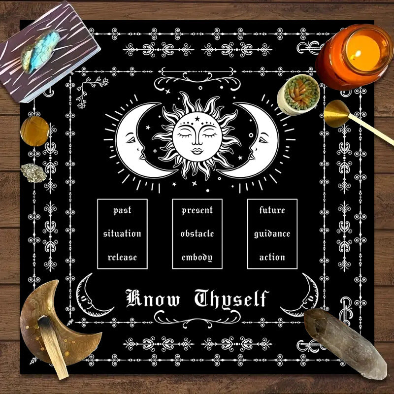 Tarot Reading Cloth - Moon Phase Mandala