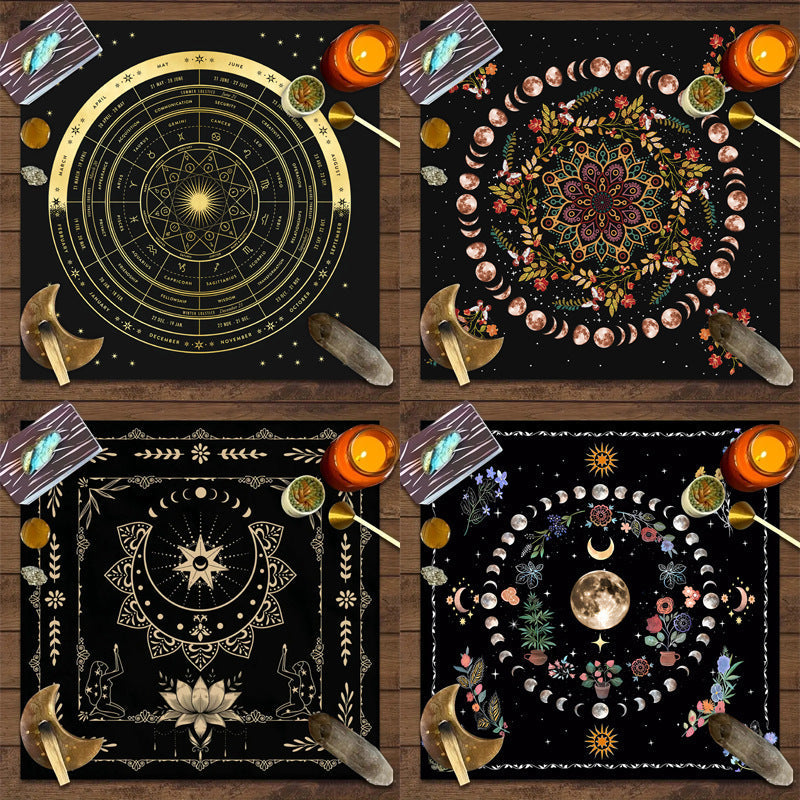 Tarot Reading Cloth - Moon Phase Mandala
