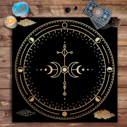 Tarot Reading Cloth - Moon Phase Mandala