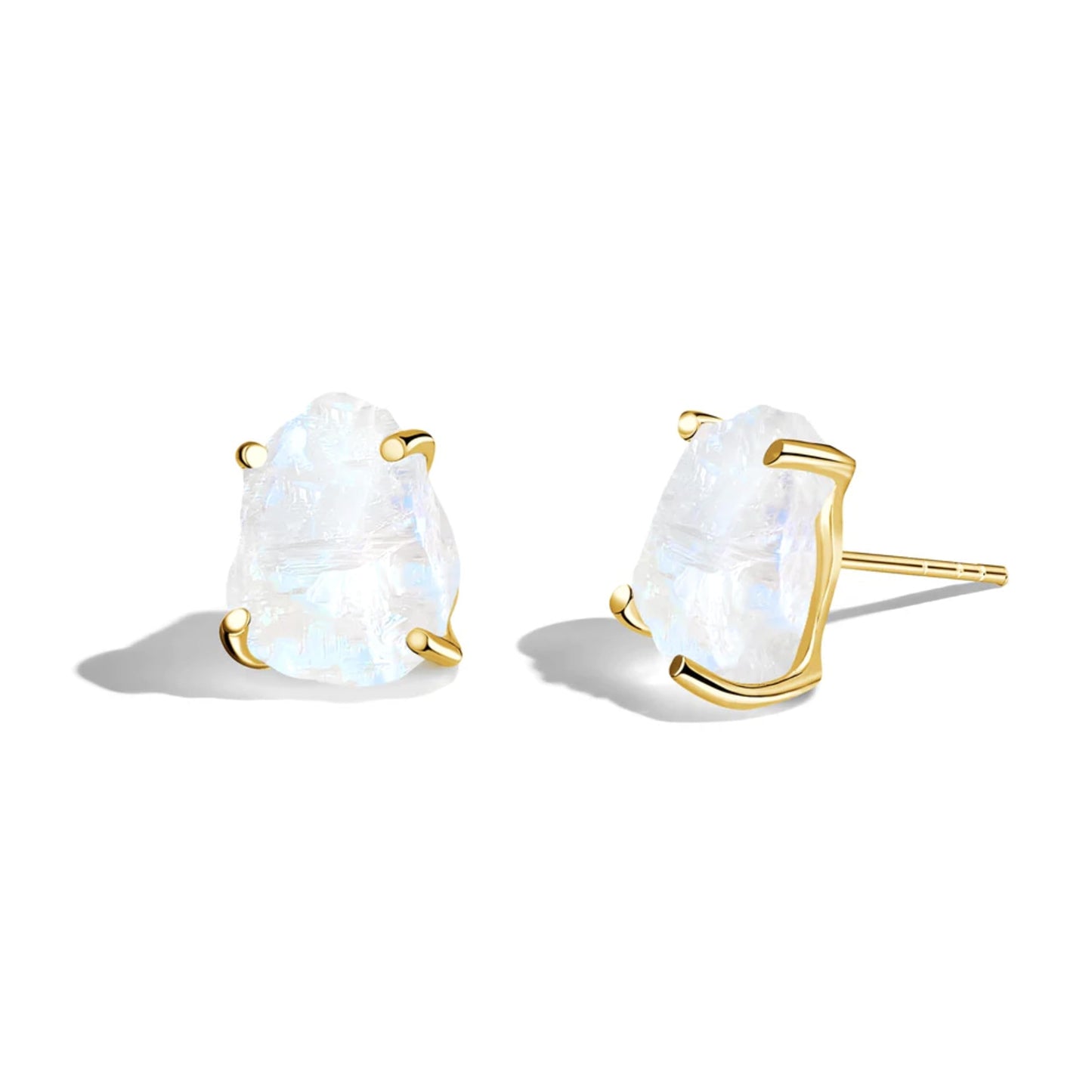 Raw Moonstone Drop Earrings