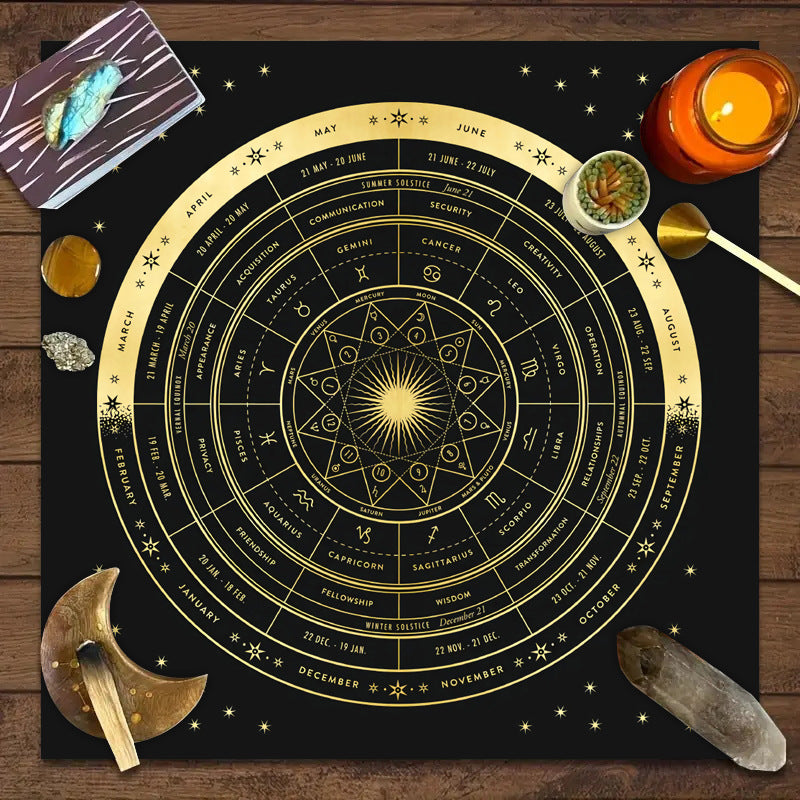 Tarot Reading Cloth - Moon Phase Mandala